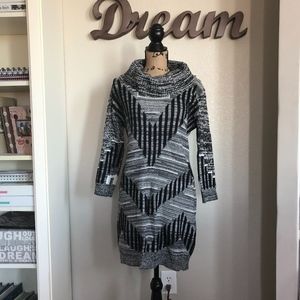 Black and White Sweater Dress